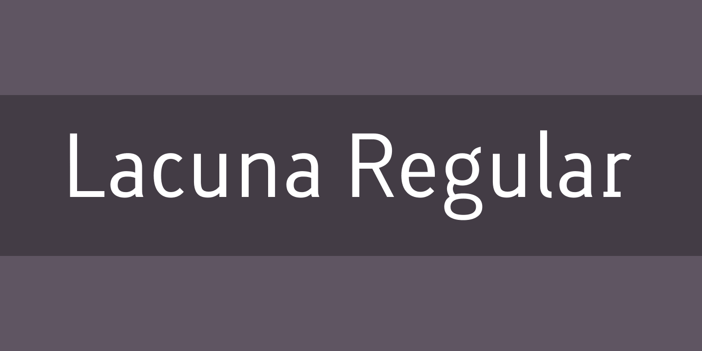 Lacuna Regular Font preview